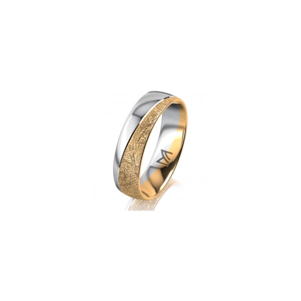 Ring 14 Karat Gelb-/Weissgold 5.5 mm kristallmatt