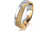 Ring 14 Karat Gelb-/Weissgold 5.5 mm kristallmatt