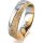 Ring 14 Karat Gelb-/Weissgold 5.5 mm kristallmatt