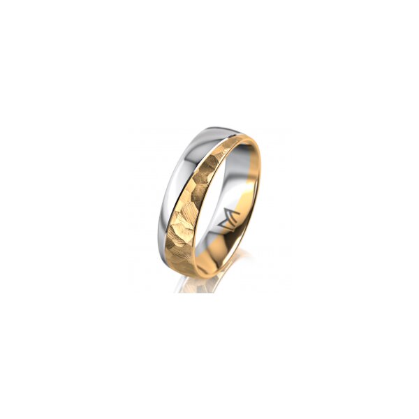 Ring 14 Karat Gelb-/Weissgold 5.5 mm diamantmatt