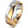 Ring 14 Karat Gelb-/Weissgold 6.0 mm poliert