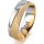 Ring 14 Karat Gelb-/Weissgold 6.0 mm kreismatt