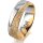 Ring 14 Karat Gelb-/Weissgold 6.0 mm kristallmatt