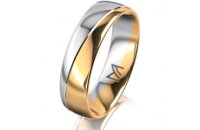 Ring 18 Karat Gelb-/Weissgold 5.5 mm poliert