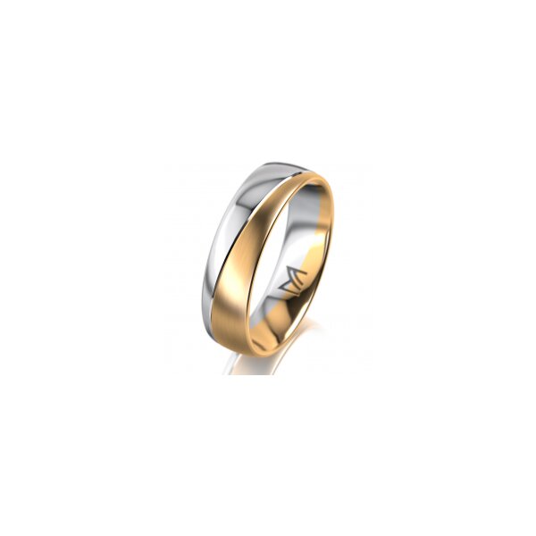 Klassik 1 Gold 750 Gelb Weiss 5.5 mm L&auml;ngsmatt