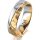 Ring 18 Karat Gelb-/Weissgold 5.5 mm diamantmatt