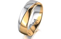 Ring 18 Karat Gelb-/Weissgold 6.0 mm poliert