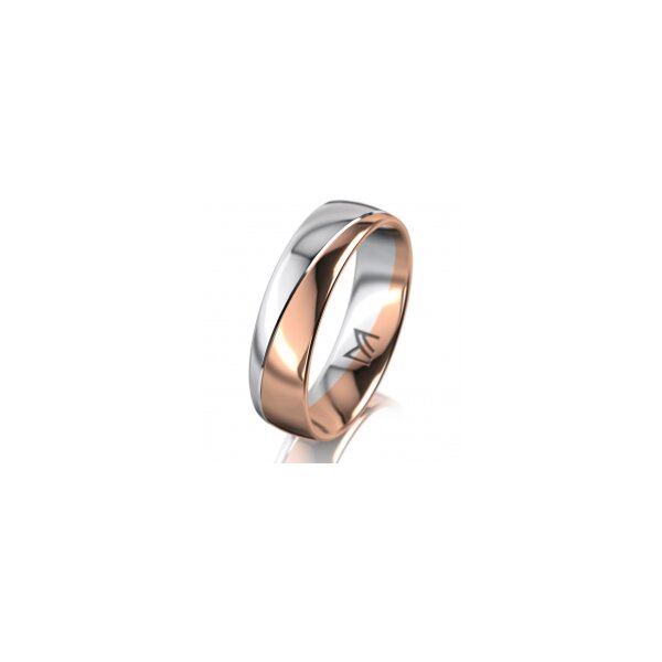 Ring 14 Karat Rot-/Weissgold 5.5 mm poliert