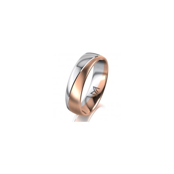 Ring 14 Karat Rot-/Weissgold 5.5 mm l&auml;ngsmatt