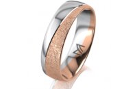 Ring 14 Karat Rot-/Weissgold 5.5 mm kreismatt