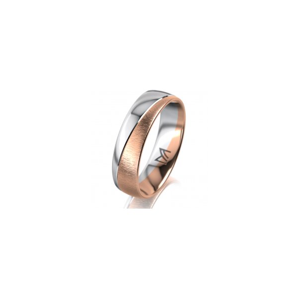 Ring 14 Karat Rot-/Weissgold 5.5 mm sandmatt