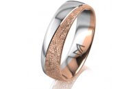 Ring 14 Karat Rot-/Weissgold 5.5 mm kristallmatt