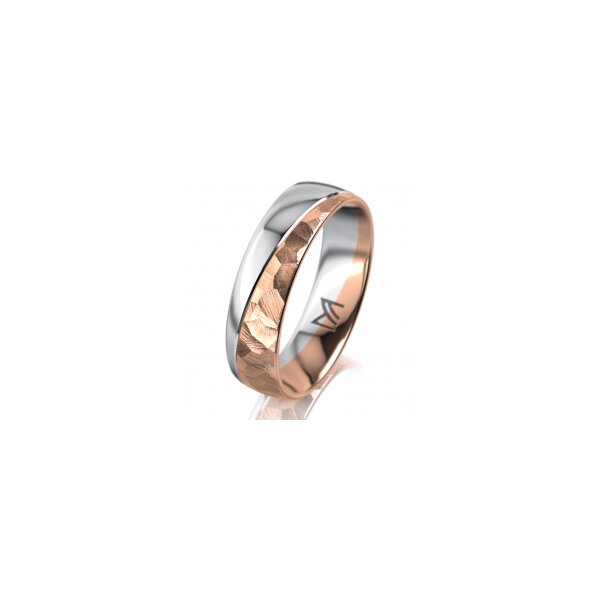Ring 14 Karat Rot-/Weissgold 5.5 mm diamantmatt