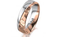 Ring 14 Karat Rot-/Weissgold 5.5 mm diamantmatt
