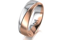Ring 14 Karat Rot-/Weissgold 6.0 mm poliert