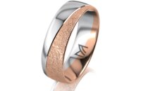 Ring 14 Karat Rot-/Weissgold 6.0 mm kreismatt