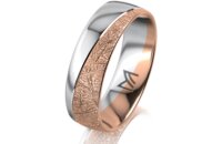Ring 14 Karat Rot-/Weissgold 6.0 mm kristallmatt
