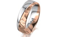 Ring 14 Karat Rot-/Weissgold 6.0 mm diamantmatt