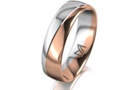 Ring 18 Karat Rot-/Weissgold 5.5 mm poliert