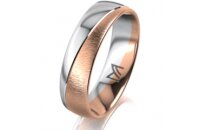 Ring 18 Karat Rot-/Weissgold 5.5 mm sandmatt