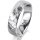 Ring 14 Karat Weissgold 5.5 mm diamantmatt 1 Brillant G vs 0,050ct