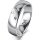 Ring 14 Karat Weissgold 5.5 mm poliert 3 Brillanten G vs Gesamt 0,050ct