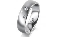 Ring 18 Karat Weissgold 5.5 mm l&auml;ngsmatt 3...