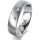 Ring 18 Karat Weissgold 5.5 mm l&auml;ngsmatt 3 Brillanten G vs Gesamt 0,050ct