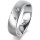 Ring 18 Karat Weissgold 5.5 mm sandmatt 3 Brillanten G vs Gesamt 0,050ct