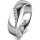 Ring 14 Karat Weissgold 5.5 mm poliert 5 Brillanten G vs Gesamt 0,045ct