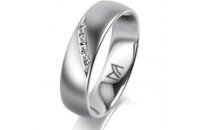Ring 18 Karat Weissgold 5.5 mm l&auml;ngsmatt 5...