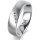 Ring 18 Karat Weissgold 5.5 mm sandmatt 5 Brillanten G vs Gesamt 0,045ct