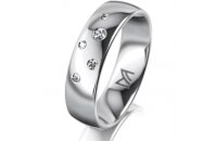 Ring 14 Karat Weissgold 5.5 mm poliert 5 Brillanten G vs...