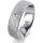 Ring 18 Karat Weissgold 6.0 mm kristallmatt 1 Brillant G vs 0,025ct