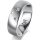 Ring 14 Karat Weissgold 6.0 mm l&auml;ngsmatt 3 Brillanten G vs Gesamt 0,060ct