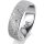 Ring 14 Karat Weissgold 6.0 mm kristallmatt 3 Brillanten G vs Gesamt 0,060ct