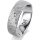 Ring 14 Karat Weissgold 6.0 mm kristallmatt 5 Brillanten G vs Gesamt 0,065ct