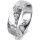 Ring 14 Karat Weissgold 6.0 mm diamantmatt 5 Brillanten G vs Gesamt 0,065ct