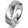 Ring 18 Karat Weissgold 6.0 mm l&auml;ngsmatt 5 Brillanten G vs Gesamt 0,065ct