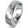 Ring 18 Karat Weissgold 6.0 mm l&auml;ngsmatt 5 Brillanten G vs Gesamt 0,080ct