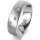 Ring 18 Karat Weissgold 6.0 mm sandmatt 5 Brillanten G vs Gesamt 0,080ct
