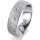 Ring 18 Karat Weissgold 6.0 mm kristallmatt 5 Brillanten G vs Gesamt 0,080ct