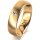 Ring 14 Karat Gelbgold 5.5 mm längsmatt 1 Brillant G vs 0,025ct
