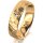 Ring 14 Karat Gelbgold 5.5 mm diamantmatt 1 Brillant G vs 0,025ct