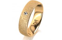 Ring 18 Karat Gelbgold 5.5 mm kreismatt 1 Brillant G vs...