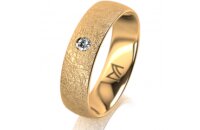 Ring 18 Karat Gelbgold 5.5 mm kreismatt 1 Brillant G vs...
