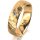 Ring 18 Karat Gelbgold 5.5 mm diamantmatt 1 Brillant G vs 0,050ct