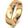Ring 18 Karat Gelbgold 5.5 mm poliert 3 Brillanten G vs Gesamt 0,050ct