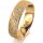 Ring 18 Karat Gelbgold 5.5 mm kristallmatt 3 Brillanten G vs Gesamt 0,050ct