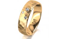 Ring 18 Karat Gelbgold 5.5 mm diamantmatt 3 Brillanten G...